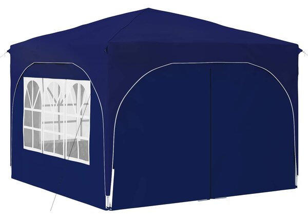 VidaXL Parti sátor 290 x 290 x 245 cm Kék 210D Oxford ezüst bevonattal