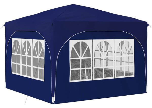 VidaXL Parti sátor 290 x 290 x 245 cm Kék 210D Oxford ezüst bevonattal
