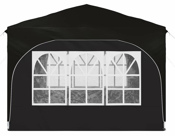 VidaXL Parti sátor 290 x 290 x 245 cm Fekete