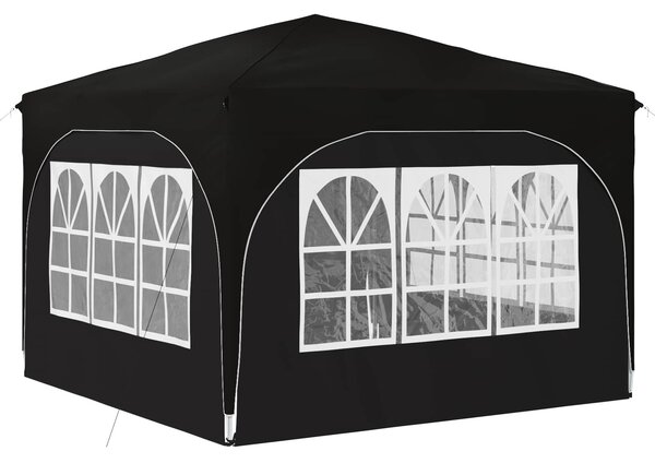 VidaXL Parti sátor 290 x 290 x 245 cm Fekete