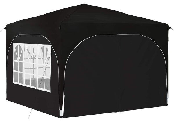 VidaXL Parti sátor 290 x 290 x 245 cm Fekete