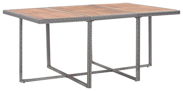 VidaXL 11 részes szürke polyrattan kültéri étkezőszett párnákkal