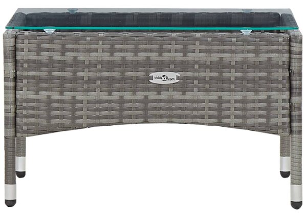 4 részes szürke polyrattan kerti ülőgarnitúra párnákkal