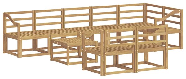 VidaXL Kültéri kanapé szett 9 pcs Fehér Tömör Akácfa