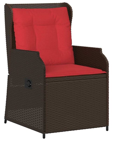 VidaXL Kerti pad 2 db Barna polirattan