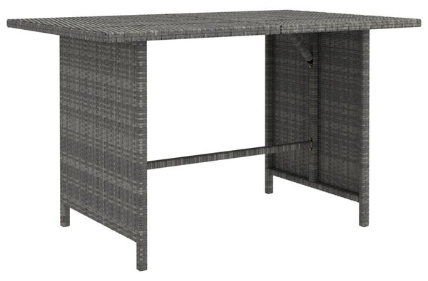 9 részes szürke polyrattan kerti bútorszett párnákkal