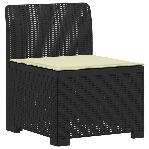 VidaXL Kerti kanapé 6 személyes, párnákkal, rattan megjelenéssel, PP