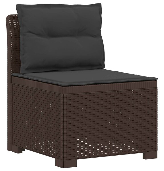 VidaXL Kerti kanapé 6 személyes, rattan hatású PP anyagból, párnákkal