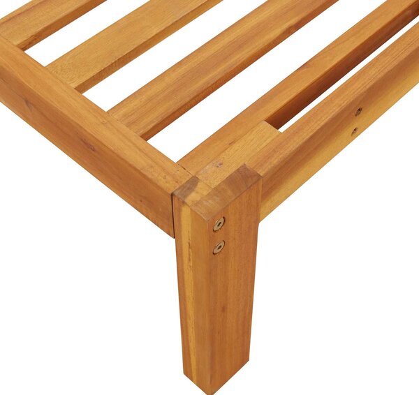 VidaXL Kanapé Szett párnával Antracit 120 x 92 x 69 cm Tömör Akácfa