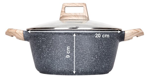 KONDELA Lábas fedővel, 2,3 l, KAROTE