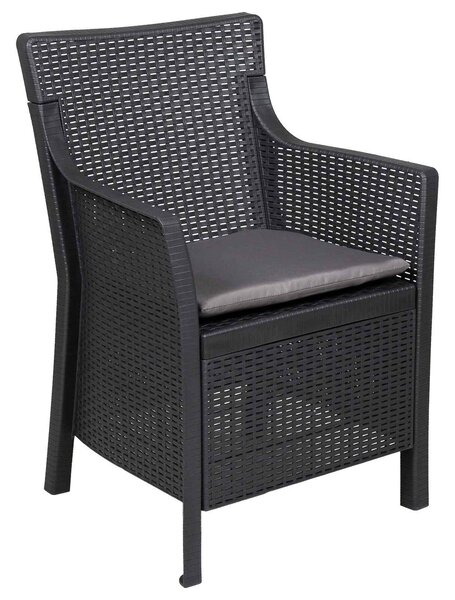 VidaXL Hálószoba szett párnával 3 pcs Antracitszürke PP
