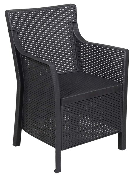 VidaXL Hálószoba szett párnával 3 pcs Antracitszürke PP