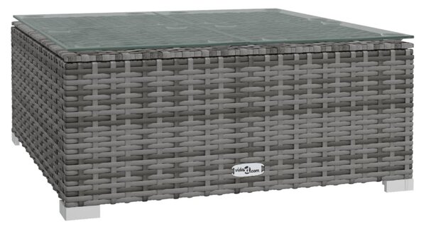 5 részes szürke polyrattan kerti ülőgarnitúra párnákkal