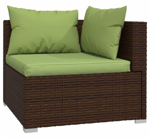 6 részes barna polyrattan kerti ülőgarnitúra párnákkal