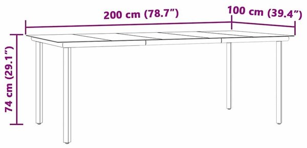 7 Darabos Kerti Étkező Szett Bézs Poly Rattan