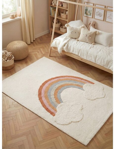 Krémszínű mosható-kézi szövésű pamut gyerek szőnyeg 140x200 cm Snuggle Petite – Hanse Home