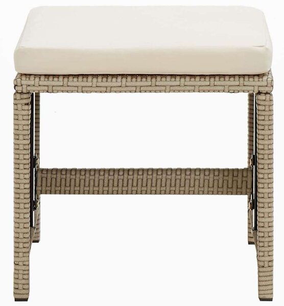 VidaXL Kerti Étkezőgarnitúra - Polyrattan - 9 részes - Bézs