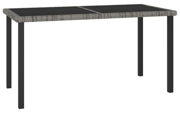 5 részes szürke polyrattan kerti étkezőgarnitúra