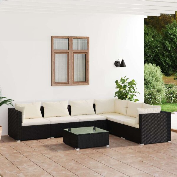 VidaXL Polyrattan Kerti Ülőgarnitúra - 7 részes