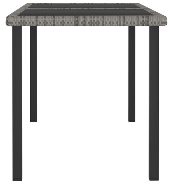 5 részes szürke polyrattan kerti étkezőgarnitúra