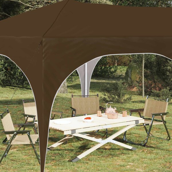 VidaXL Parti sátor 575 x 288 x 245 cm Tópszínű Oxford Szövet