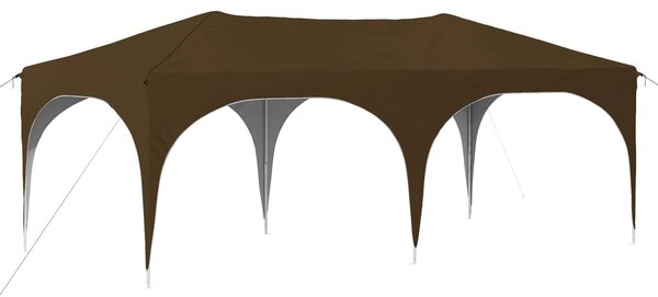 VidaXL Parti sátor 575 x 288 x 245 cm Tópszínű Oxford Szövet