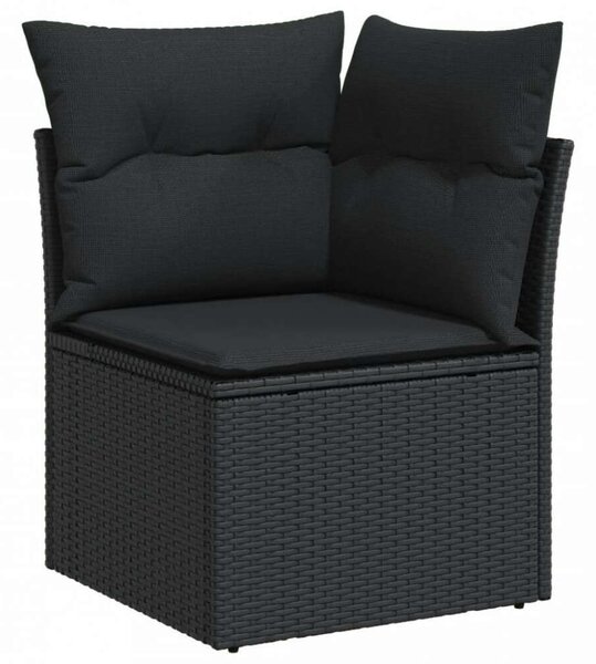 VidaXL Polyrattan Kerti Ülőgarnitúra - 12 részes - Fekete