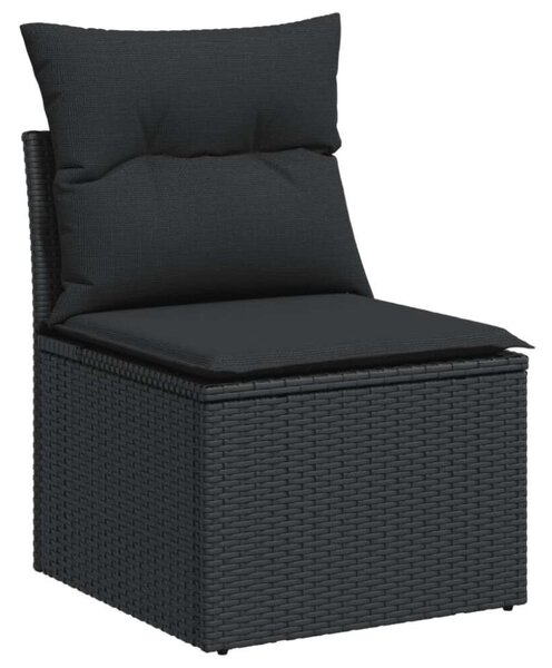 VidaXL Polyrattan Kerti Ülőgarnitúra - 8 részes - Fekete