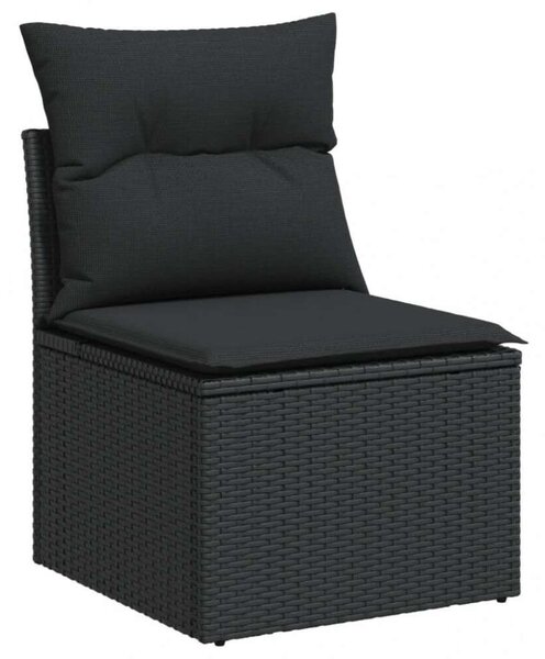 VidaXL Polyrattan Kerti Ülőgarnitúra - 12 részes - Fekete