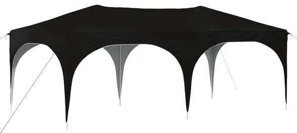 VidaXL Parti sátor 575 x 288 x 245 cm Fekete Oxford Szövet