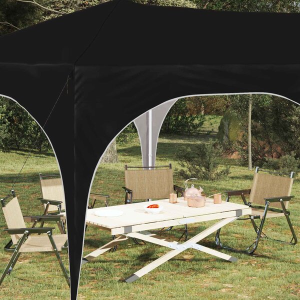 VidaXL Parti sátor 575 x 288 x 245 cm Fekete Oxford Szövet