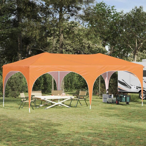 VidaXL Parti sátor 575 x 288 x 245 cm Narancssárga Oxford Szövet