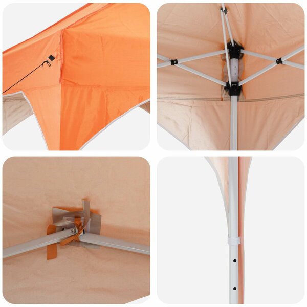 VidaXL Parti sátor 575 x 288 x 245 cm Narancssárga Oxford Szövet