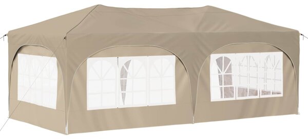 VidaXL Parti sátor 575 x 288 x 245 cm Krémszínű Oxford Szövet