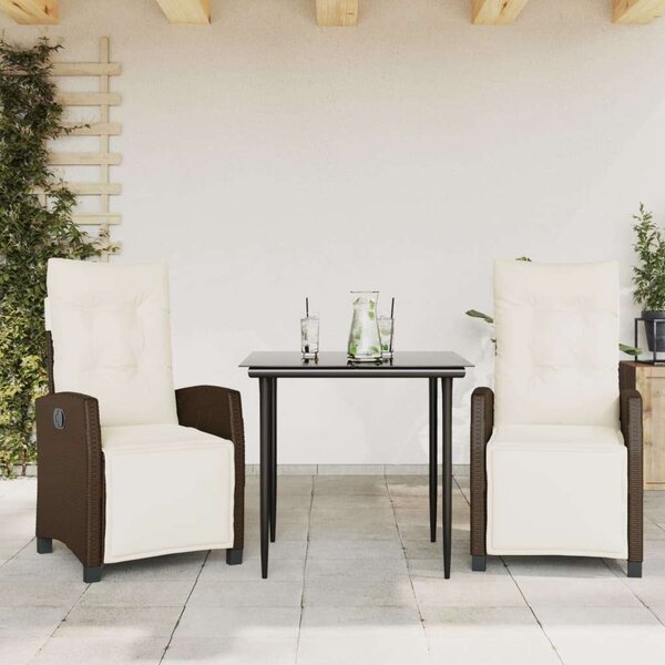 VidaXL Polyrattan Kerti Garnitúra - 2 Fotel + Asztal