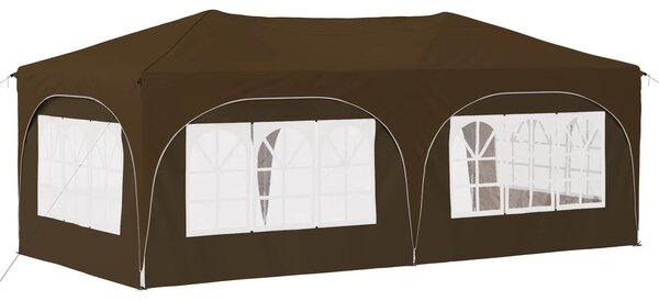 VidaXL Parti sátor 575 x 288 x 245 cm Tópszínű Oxford Szövet