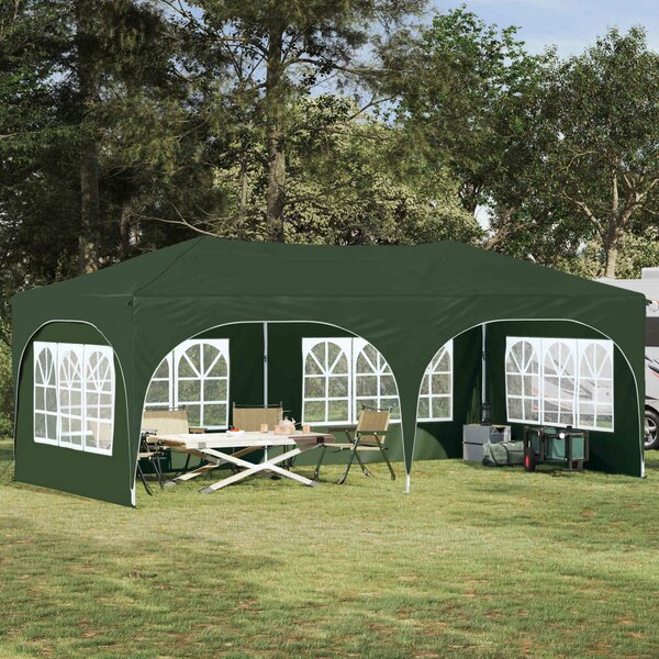 VidaXL Parti sátor 575 x 288 x 245 cm Zöld Oxford Szövet