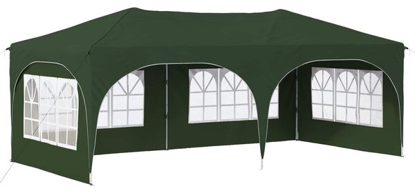 VidaXL Parti sátor 575 x 288 x 245 cm Zöld Oxford Szövet