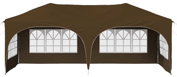 VidaXL Parti sátor 575 x 288 x 245 cm Tópszínű Oxford Szövet
