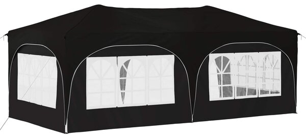 VidaXL Parti sátor 575 x 288 x 245 cm Fekete Oxford Szövet