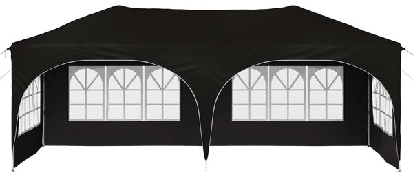 VidaXL Parti sátor 575 x 288 x 245 cm Fekete Oxford Szövet