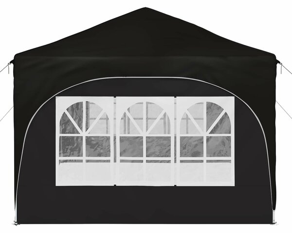 VidaXL Parti sátor 575 x 288 x 245 cm Fekete Oxford Szövet