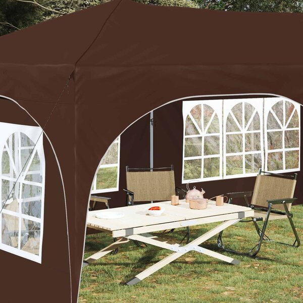 VidaXL Parti sátor 575 x 288 x 245 cm Barna Oxford Szövet