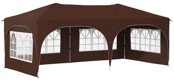 VidaXL Parti sátor 575 x 288 x 245 cm Barna Oxford Szövet