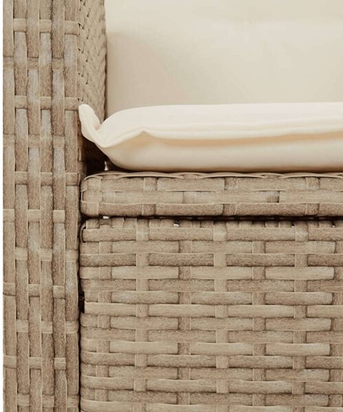 VidaXL Polyrattan Kerti Étkezőgarnitúra - 9 részes - Bézs