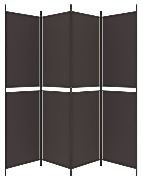 4 paneles barna szövet paraván 200x200 cm