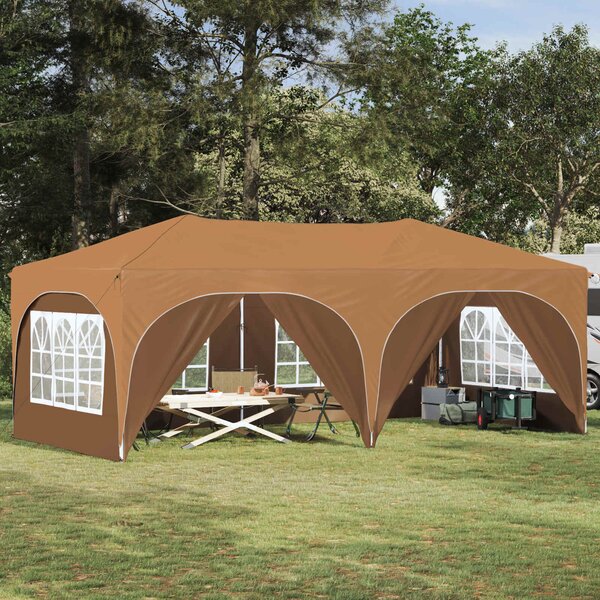 VidaXL Parti sátor 575 x 288 x 245 cm Bézs Oxford Szövet