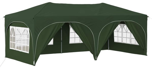 VidaXL Parti sátor 575 x 288 x 245 cm Zöld Oxford Szövet
