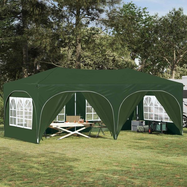 VidaXL Parti sátor 575 x 288 x 245 cm Zöld Oxford Szövet