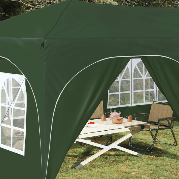 VidaXL Parti sátor 575 x 288 x 245 cm Zöld Oxford Szövet